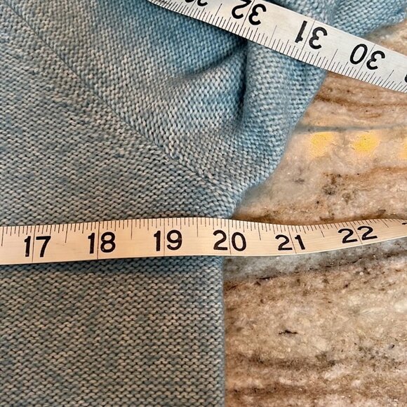 Loft baby blue wool blend cable knit sweater size Small - Picture 8 of 9